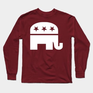 Republican Elephant White Long Sleeve T-Shirt